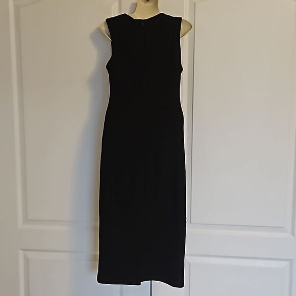 Zara Pencil Sleeveless Midi Dress Small Black - Picture 3 of 16